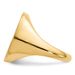 Load image into Gallery viewer, Open Back Mens Round Signet Ring Custom Personalized with Free Engraving Available of Initials or Monogram in Solid 14K Yellow Gold