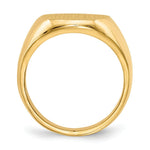 Load image into Gallery viewer, Mens Large Signet Ring Custom Personalized with Free Engraving Available of Initials or Monogram in Solid 14K Yellow Gold