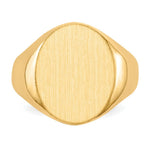 Load image into Gallery viewer, Mens Large Signet Ring Custom Personalized with Free Engraving Available of Initials or Monogram in Solid 14K Yellow Gold