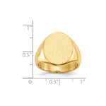 Load image into Gallery viewer, Mens Large Signet Ring Custom Personalized with Free Engraving Available of Initials or Monogram in Solid 14K Yellow Gold