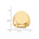 Load image into Gallery viewer, Mens Large Signet Ring Custom Personalized with Free Engraving Available of Initials or Monogram in Solid 14K Yellow Gold