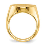 Load image into Gallery viewer, Mens Extra-Large Signet Ring Custom Personalized with Free Engraving Available of Initials or Monogram in Solid 14K Yellow Gold