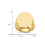 Load image into Gallery viewer, Mens Extra-Large Signet Ring Custom Personalized with Free Engraving Available of Initials or Monogram in Solid 14K Yellow Gold