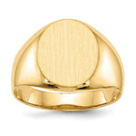 Load image into Gallery viewer, Mens Signet Ring Custom Personalized with Free Engraving Available of Initials or Monogram in Solid 14K Yellow Gold