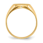 Load image into Gallery viewer, Mens Signet Ring Custom Personalized with Free Engraving Available of Initials or Monogram in Solid 14K Yellow Gold