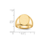 Load image into Gallery viewer, Mens Signet Ring Custom Personalized with Free Engraving Available of Initials or Monogram in Solid 14K Yellow Gold