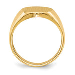 Load image into Gallery viewer, Mens Signet Ring Custom Personalized with Free Engraving Available of Initials or Monogram in Solid 14K Yellow Gold