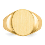 Load image into Gallery viewer, Mens Signet Ring Custom Personalized with Free Engraving Available of Initials or Monogram in Solid 14K Yellow Gold