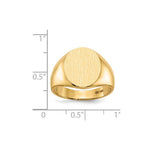 Load image into Gallery viewer, Mens Signet Ring Custom Personalized with Free Engraving Available of Initials or Monogram in Solid 14K Yellow Gold