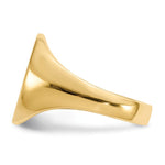Load image into Gallery viewer, Solid Back Mens Signet Ring Custom Personalized with Free Engraving Available of Initials in Solid 14K Yellow Gold