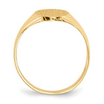 Load image into Gallery viewer, Solid Back Oval Ladies Signet Ring Custom Personalized with Free Engraving Available of Initials or Monogram in Solid 14K Yellow Gold