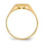 Load image into Gallery viewer, Solid Back Oval Ladies Signet Ring Custom Personalized with Free Engraving Available of Initials or Monogram in Solid 14K Yellow Gold