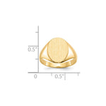 Load image into Gallery viewer, Solid Back Mens Signet Ring Custom Personalized with Free Engraving Available of Initials or Monogram in Solid 14K Yellow Gold
