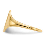 Load image into Gallery viewer, Open Back Mens Womens Signet Ring Custom Personalized with Free Engraving Available of Initials or Monogram in Solid 14K Yellow Gold