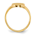 Load image into Gallery viewer, Solid Back Oval Ladies Signet Ring Custom Personalized with Free Engraving Available of Initials or Monogram in Solid 14K Yellow Gold