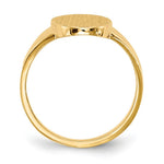Load image into Gallery viewer, Open Back Oval Ladies Signet Ring Custom Personalized with Free Engraving Available of Initials in Solid 14K Yellow Gold