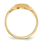 Load image into Gallery viewer, Open Back Ladies Signet Ring Custom Personalized with Free Engraving Available of Initials or Monogram in Solid 14K Yellow Gold