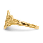 Load image into Gallery viewer, Open Back Ladies Signet Ring Custom Personalized with Free Engraving Available of Initials or Monogram in Solid 14K Yellow Gold