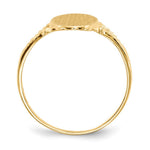 Load image into Gallery viewer, Solid Back Womens Oval Signet Ring Custom Personalized with Free Engraving Available of Initials or Monogram in Solid 14K Yellow Gold