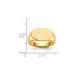 Load image into Gallery viewer, Open Back Horizontal Oval Signet Ring Custom Personalized with Free Engraving Available of Initials or Monogram in Solid 14K Yellow Gold