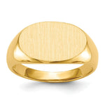 Load image into Gallery viewer, Mens Oval Signet Ring Custom Personalized with Free Engraving Available of Initials or Monogram in Solid 14K Yellow Gold