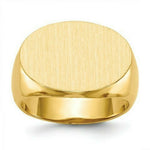 Load image into Gallery viewer, Mens Signet Ring Custom Personalized with Free Engraving Available of Initials or Monogram in Solid 14K Yellow Gold