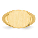 Load image into Gallery viewer, Mens Signet Ring Custom Personalized with Free Engraving Available of Initials or Monogram in Solid 14K Yellow Gold