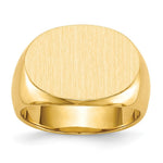 Load image into Gallery viewer, Mens Signet Ring Custom Personalized with Free Engraving Available of Initials or Monogram in Solid 14K Yellow Gold
