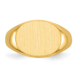 Load image into Gallery viewer, Mens Signet Ring Custom Personalized with Free Engraving Available of Initials or Monogram in Solid 14K Yellow Gold