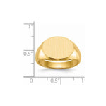 Load image into Gallery viewer, Mens Signet Ring Custom Personalized with Free Engraving Available of Initials or Monogram in Solid 14K Yellow Gold