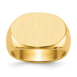 Load image into Gallery viewer, Mens Signet Ring Custom Personalized with Free Engraving Available of Initials or Monogram Size 10 in Solid 14K Yellow Gold