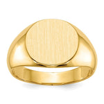 Load image into Gallery viewer, Mens Oval Signet Ring Custom Personalized with Free Engraving Available of Initials or Monogram in Solid 14K Yellow Gold