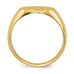 Load image into Gallery viewer, Mens Oval Signet Ring Custom Personalized with Free Engraving Available of Initials or Monogram in Solid 14K Yellow Gold