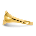 Load image into Gallery viewer, Open Back 8.5mm Round Signet Ring Custom Personalized with Free Engraving Available of Initials or Monogram in Solid 14K Yellow Gold