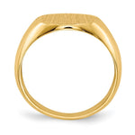 Load image into Gallery viewer, Mens Signet Ring Custom Personalized with Free Engraving Available of Initials or Monogram in Solid 14K Yellow Gold