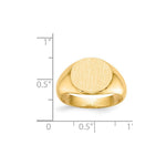 Load image into Gallery viewer, Mens Signet Ring Custom Personalized with Free Engraving Available of Initials or Monogram in Solid 14K Yellow Gold