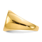 Load image into Gallery viewer, Solid Closed Back 15mm Square Top Signet Ring Custom Personalized with Free Engraving Available of Initials or Monogram in Solid 14K Yellow Gold