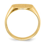 Load image into Gallery viewer, Mens Rounded-Square Signet Ring Custom Personalized with Free Engraving Available of Initials or Monogram in Solid 14K Yellow Gold