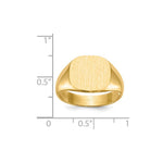 Load image into Gallery viewer, Mens Rounded-Square Signet Ring Custom Personalized with Free Engraving Available of Initials or Monogram in Solid 14K Yellow Gold
