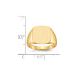 Load image into Gallery viewer, Mens Rounded-Square Signet Ring Custom Personalized with Free Engraving Available of Initials or Monogram in Solid 14K Yellow Gold