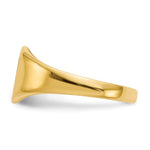 Load image into Gallery viewer, Solid Back Mens or Ladies Signet Ring Custom Personalized with Free Engraving Available of Initials in Solid 14K Yellow Gold