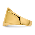 Load image into Gallery viewer, Mens Tapered Square Signet Ring Custom Personalized with Free Engraving Available of Initials or Monogram in Solid 14K Yellow Gold