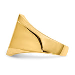 Load image into Gallery viewer, Mens Tapered Square Signet Ring Custom Personalized with Free Engraving Available of Initials or Monogram in Solid 14K Yellow Gold