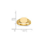 Load image into Gallery viewer, Solid Back Mens or Ladies Signet Ring Custom Personalized with Free Engraving Available of Initials or Monogram in Solid 14K Yellow Gold