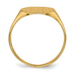 Load image into Gallery viewer, Solid Back Mens or Ladies Signet Ring Custom Personalized with Free Engraving Available of Initials or Monogram in Solid 14K Yellow Gold