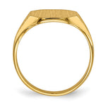 Load image into Gallery viewer, Solid Back Mens or Ladies Signet Ring Custom Personalized with Free Engraving Available of Initials or Monogram in Solid 14K Yellow Gold