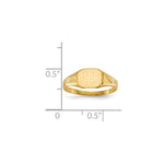 Load image into Gallery viewer, Open Back Mens or Ladies Signet Ring Custom Personalized with Free Engraving Available of Initials in Solid 14K Yellow Gold