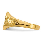 Load image into Gallery viewer, Open Back Mens or Ladies Signet Ring Custom Personalized with Free Engraving Available of Initials or Monogram in Solid 14K Yellow Gold