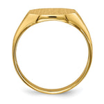 Load image into Gallery viewer, Open Back Mens or Ladies Signet Ring Custom Personalized with Free Engraving Available of Initials or Monogram in Solid 14K Yellow Gold
