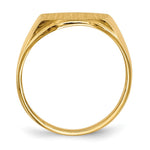 Load image into Gallery viewer, Solid Closed Back Mens or Ladies Signet Ring Custom Personalized with Free Engraving Available of Initials or Monogram in Solid 14K Yellow Gold
